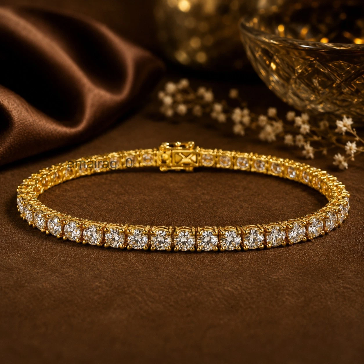 White Diamond Unisex Tennis Bracelet 1 White Diamond Unisex Tennis Bracelet 1