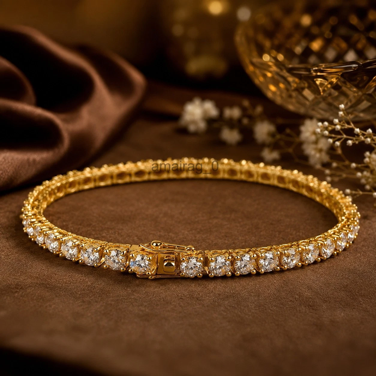 White Diamond Unisex Tennis Bracelet 2 White Diamond Unisex Tennis Bracelet 2
