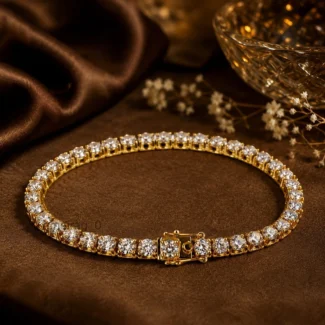 White Diamond Unisex Tennis Bracelet 3