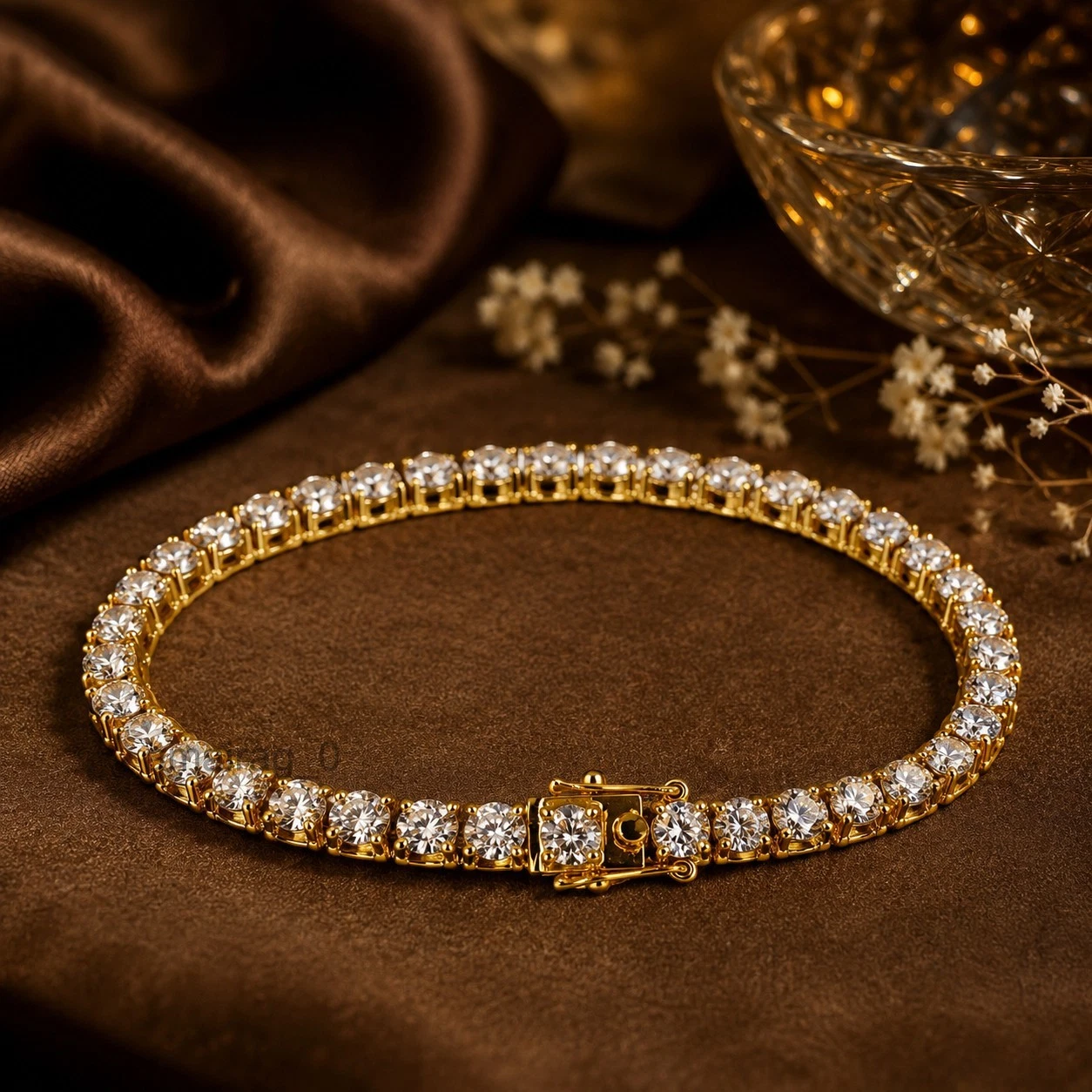 White Diamond Unisex Tennis Bracelet 3 White Diamond Unisex Tennis Bracelet 3