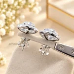White HPHT Diamond Halo Earring (1)
