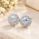 White HPHT Diamond Halo Earring (2)