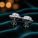White HPHT Diamond Halo Earring (3)