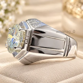 White Treated Diamond Ring 6CT 3