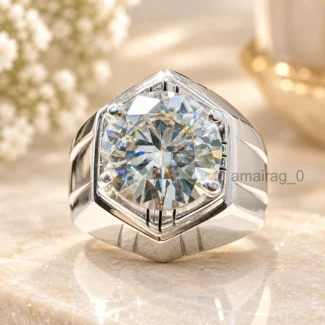 White Treated Diamond Ring 6CT