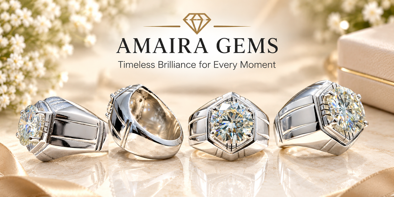 White Treated Diamond Ring 6CT banner